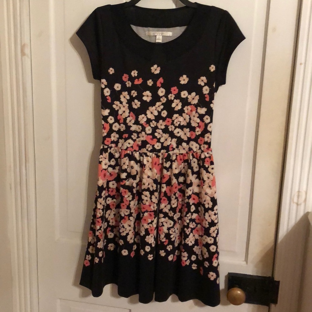 Lauren Conrad Black Floral Dress